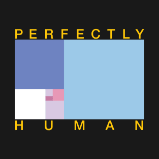 Perfectly Human - Bigender Pride Flag - Blue Main T-Shirt