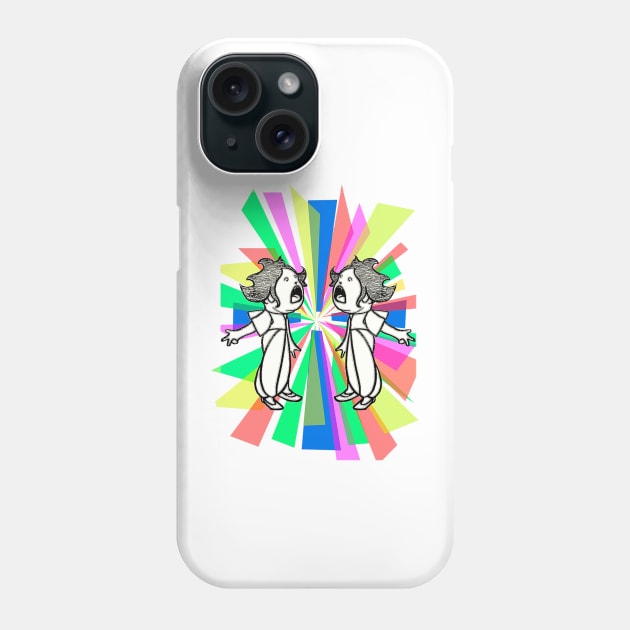 Little girl screaming in anger Phone Case by Marccelus