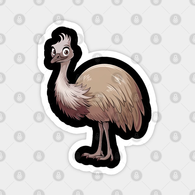Emu Bird Design, Perfect for Australian Wildlife and Bird Watching Enthusiasts Magnet by Pixel Threads 