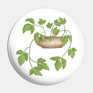 Poison ivy on a pot Pin