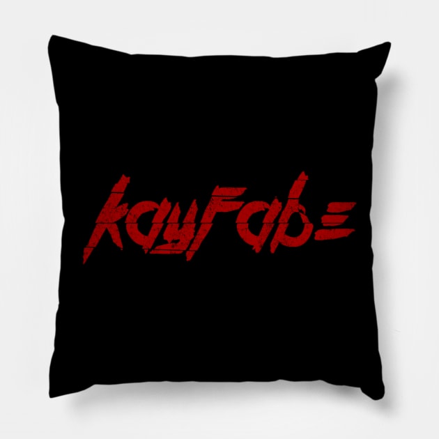 kayfabe (red gritty) (Pro Wrestling) Pillow by wls