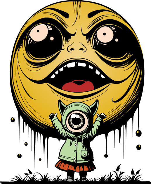 Sinister Sunshine - Eyeball Girl's Delight Kids T-Shirt by SunGraphicsLab