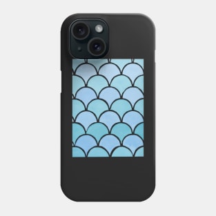 MERMAID SCALES - Blue and Aqua Scallop Design Phone Case