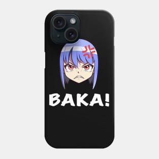 Angry Anime Face Emoji Baka! - Anime Shirt Phone Case