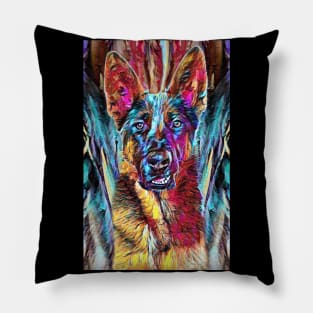 Darn Doggie Club - Psychedelic Doggie Art Pillow