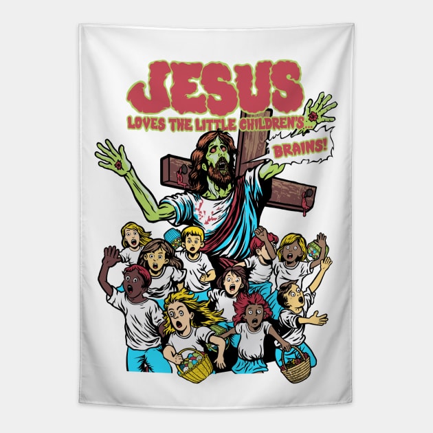 Jesus Loves The Little Children's Tapestry by TeeLabs