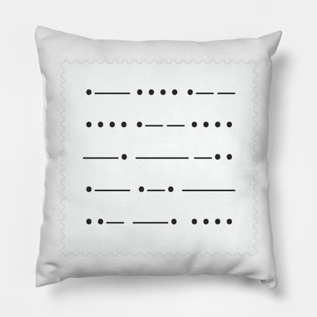 Morze code Pillow by Valshin