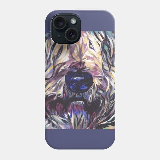 Wheaten Terrier Dog Bright colorful pop dog art Phone Case by bentnotbroken11