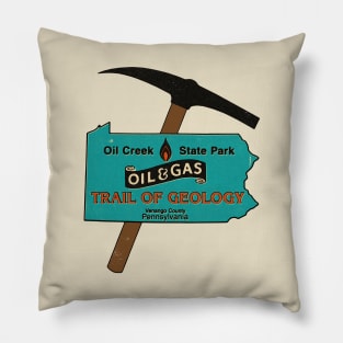 Vintage Pennsylvania State Oil Park Pillow