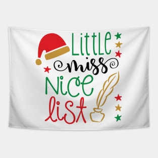 Best Gift for Merry Christmas - Little Miss Nice List X-Mas Tapestry