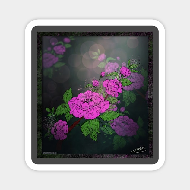 Framed flowers Magnet by Richardramirez82