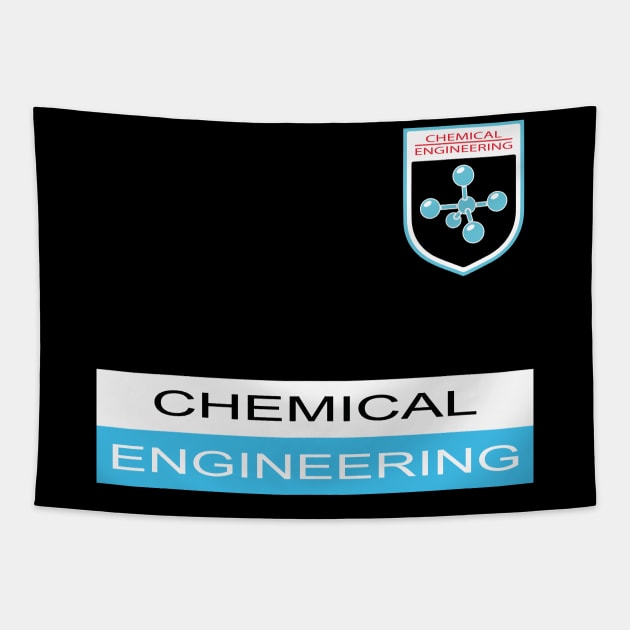 Chemical engineering logo, chemistry engineer text Tapestry by PrisDesign99