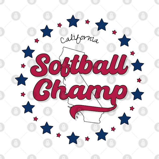 Softball Champ California CL by PureJoyCraft