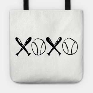 XOXO, Crossed Baseball Bats And Baseballs Tote