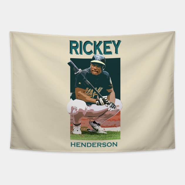 rickey legend henderson retro Tapestry by Suisui Artworks