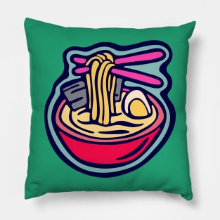 Ramen Noodles Bowl illustration Pillow