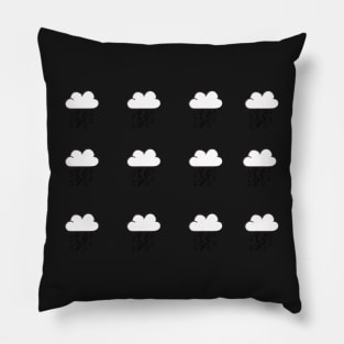 Rainy and Stormy Cloud Pack Pillow