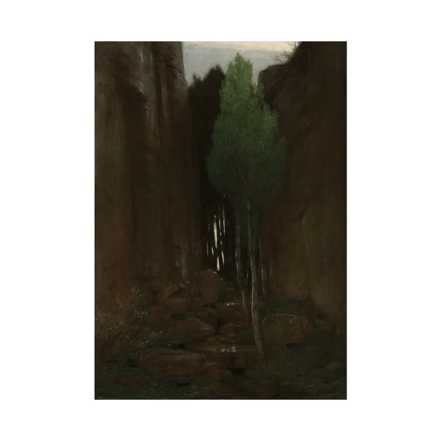 Spring in a Narrow Gorge by Arnold Bocklin by Classic Art Stall