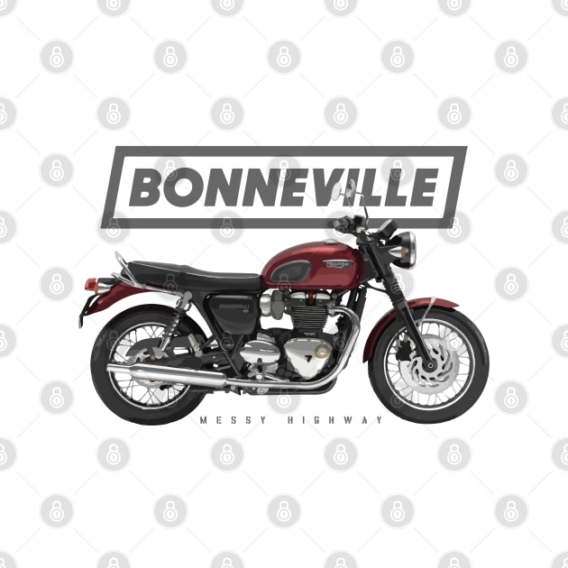 Triumph Bonneville T120 17 red, sl by MessyHighway