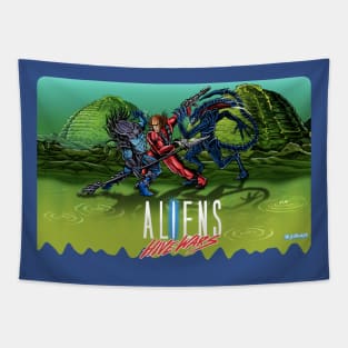 Aliens Hive Wars poster Tapestry