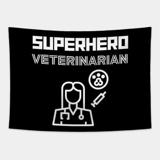 Superhero Veterinarian Lady Tapestry