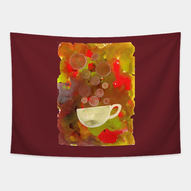 Coffe Cup Tapestry by onceuponapaper