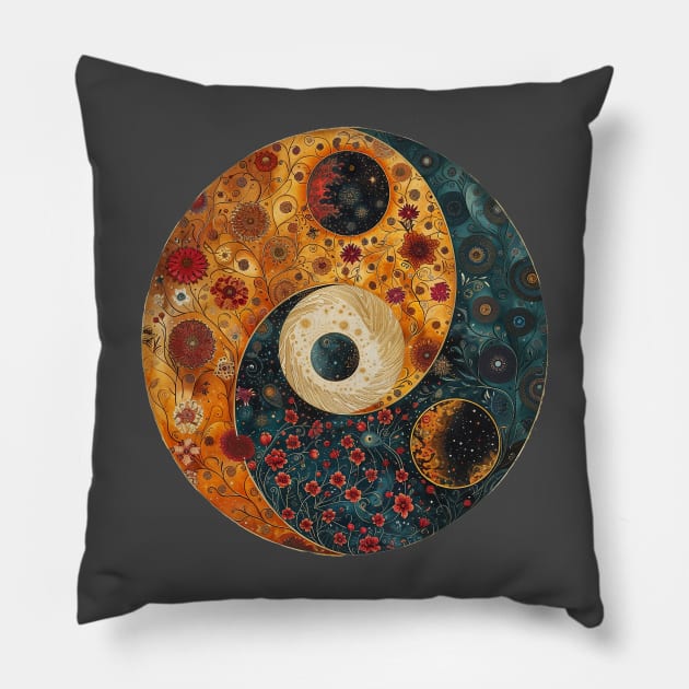 Foliage Circle Pillow by CharlesAFish