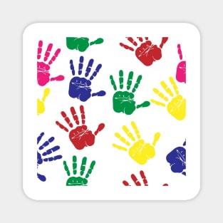 Colorful Handprints Magnet