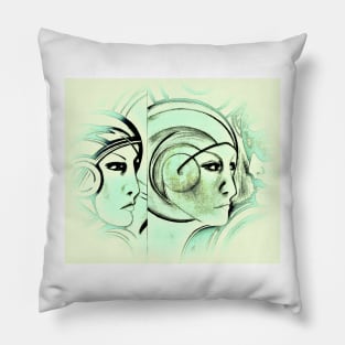 sci fi dreaming Jacqueline Mcculloch Pillow