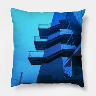 Blue City Modern Architecture In Denmark Pillow