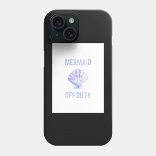 Mermaid Off Duty - Purple Seashell White Background Phone Case