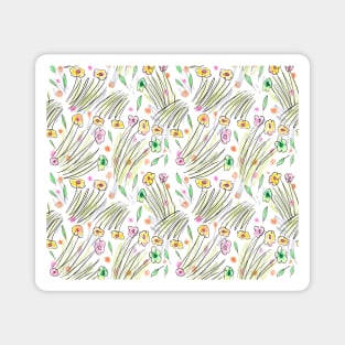 Tiny Flowers Pattern Beautiful Nature Magnet