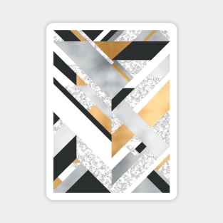 Abstract Geo (Black, White, Gold, Silver & Marble) Magnet