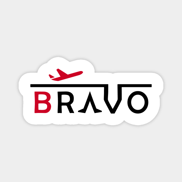 BRAVO Aviation Phonetic Alphabet Pilot Airplane Magnet by For HerHim