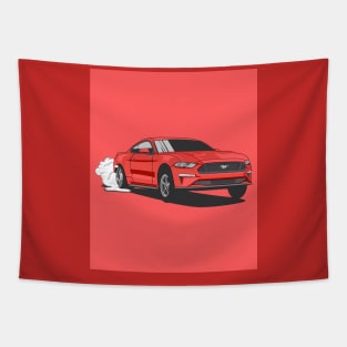 red mustang Tapestry