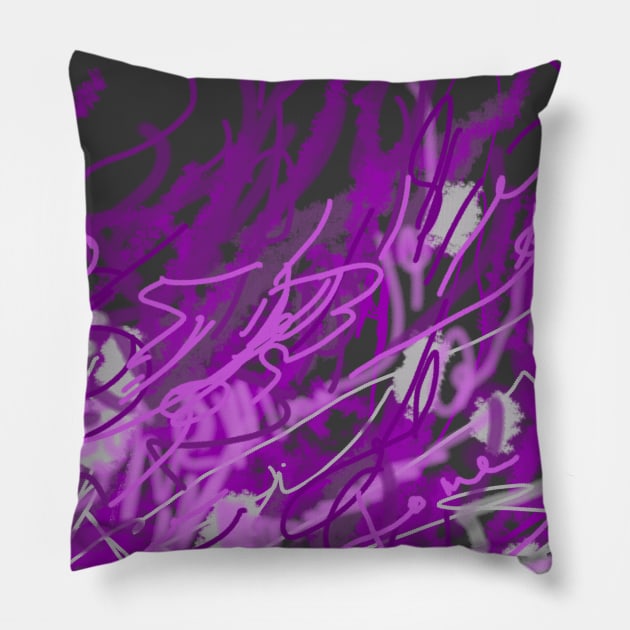 Royalty Purple abstract digital art Pillow by jen28