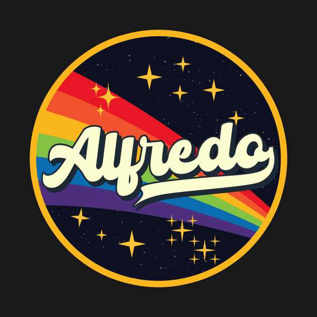 Alfredo // Rainbow In Space Vintage Style by LMW Art