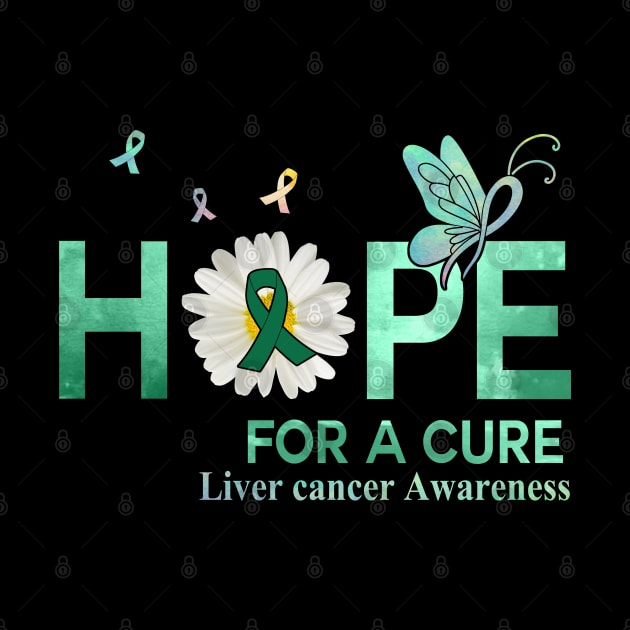 Hope For A Cure Butterfly Flower Liver cancer by HomerNewbergereq