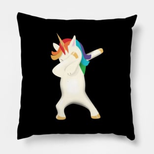 Dabbing Shirt Funny Dabbing Unicorn Cute T Shirt Pillow