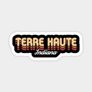 Retro Terre Haute Indiana Magnet