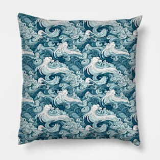 whimsical waves Pillow