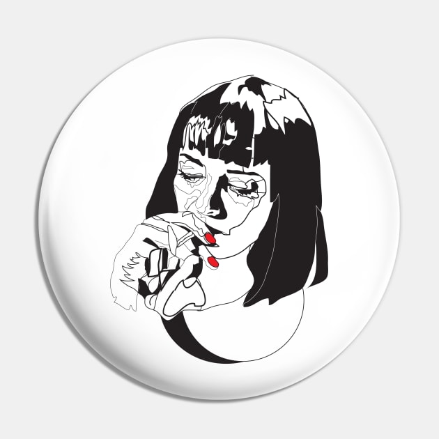 Mia Wallace - Pulp Fiction Pin by LizzyM