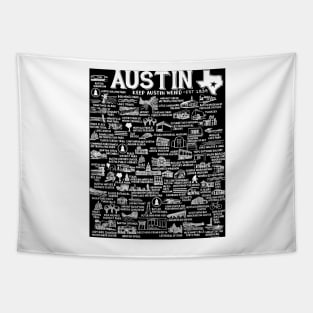 Austin Texas Map Tapestry