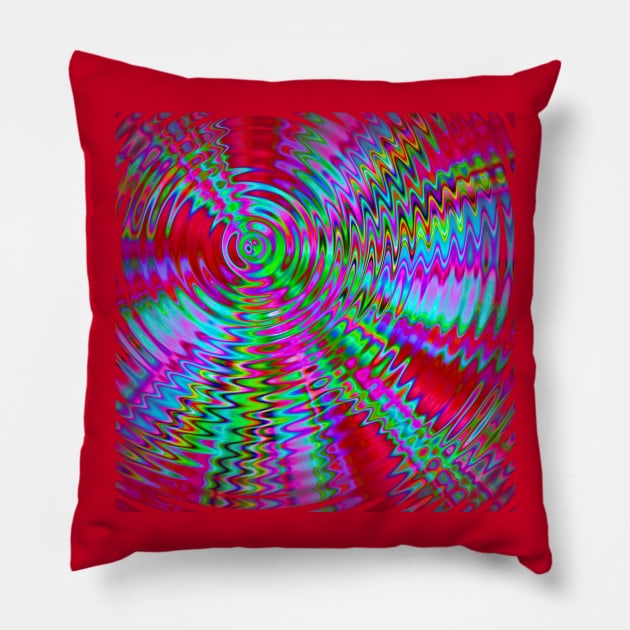 Red Foil Radiance Pillow by Jan4insight TeeStore