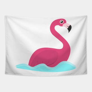 swimming flamingo Tapestry