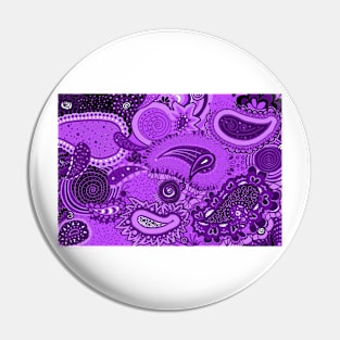 Purple Paisley Pin