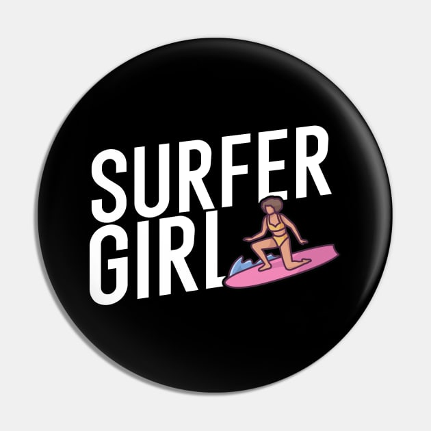 Surfer girl Pin by maxcode