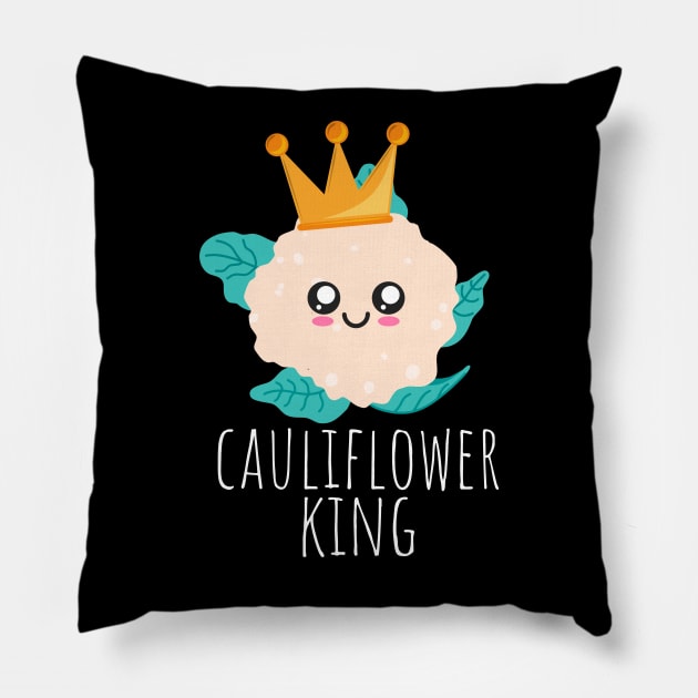 Cauliflower King Cute Pillow by DesignArchitect