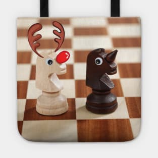 Christmas Reindeer Chess Pieces Tote