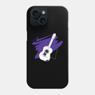 Guitar purple // handdrawn Phone Case